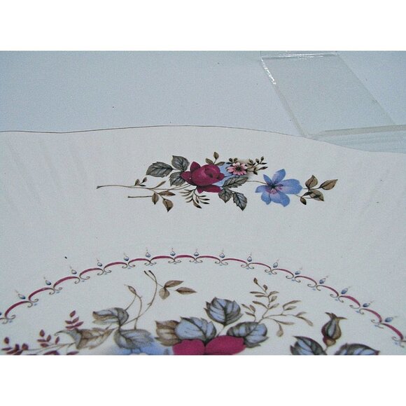 Vintage Royal Tara White Purple Rose Bouquet Gold Gilt Fine Bone China 9" Plate - Picture 5 of 11